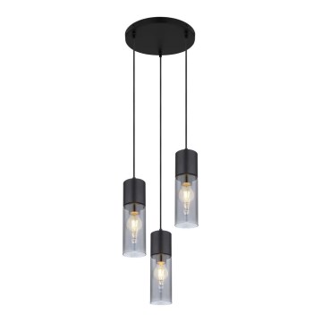 Globo - Lampa wisząca na linkach 3xE27/25W/230V śr. 30 cm czarna