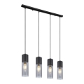 Globo - Lampa wisząca na linkach 4xE27/25W/230V czarna