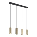 Globo - Lampa wisząca na linkach 4xGU10/35W/230V czarny/mosiądz