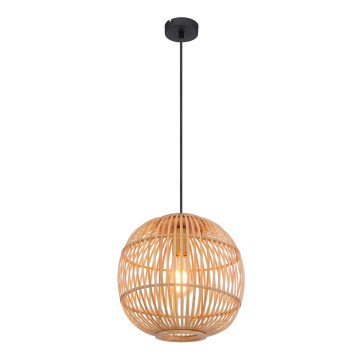 Globo - Lampa wisząca na linkę 1xE27/60W/230V bambus