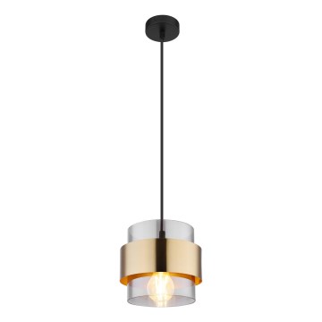 Globo - Lampa wisząca na linkę 1xE27/60W/230V czarny/mosiądz
