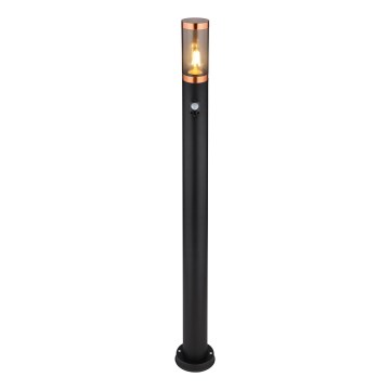 Globo - Lampa zewnętrzna z czujnikiem 1xE27/15W/230V IP44 110 cm czarny/miedź