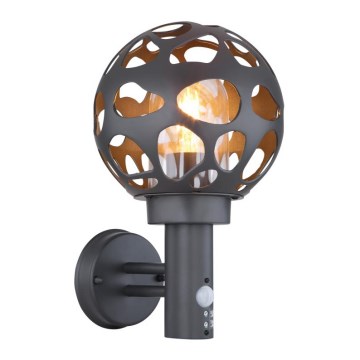 Globo - Lampa zewnętrzna z czujnikiem 1xE27/15W/230V IP44