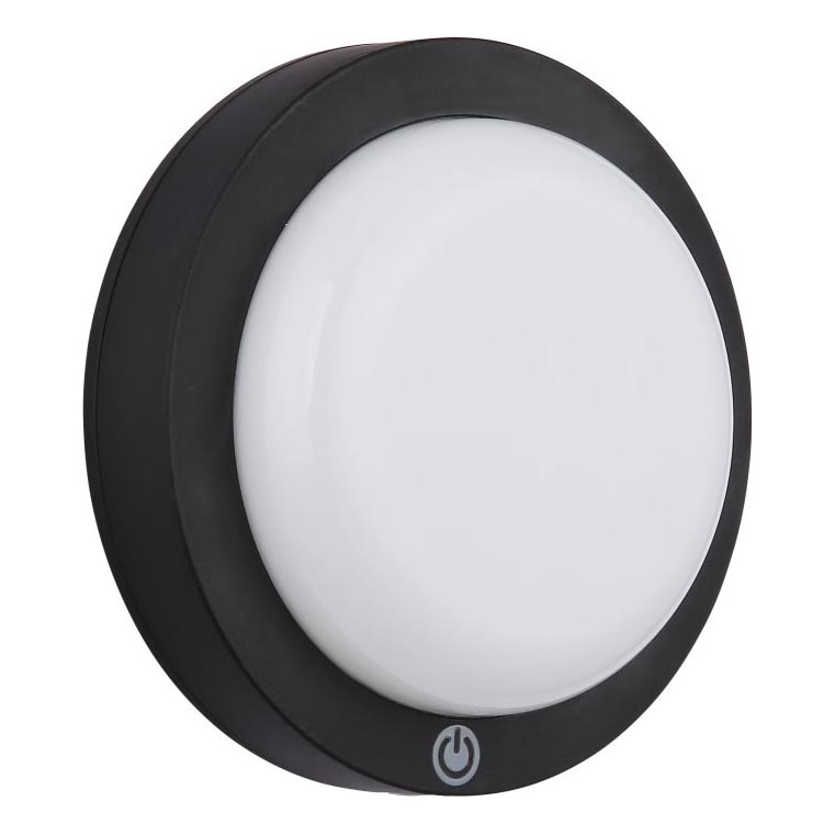 Globo - LED Akumulatorowy kinkiet dotykowy LED/1,2W/3,7V śr. 15 cm 1800 mAh czarny