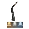 Globo - LED dotykowa lampa stołowa ściemnialna z wyświetlaczem LED/6,5W/230V 3000/4500/5800K czarna