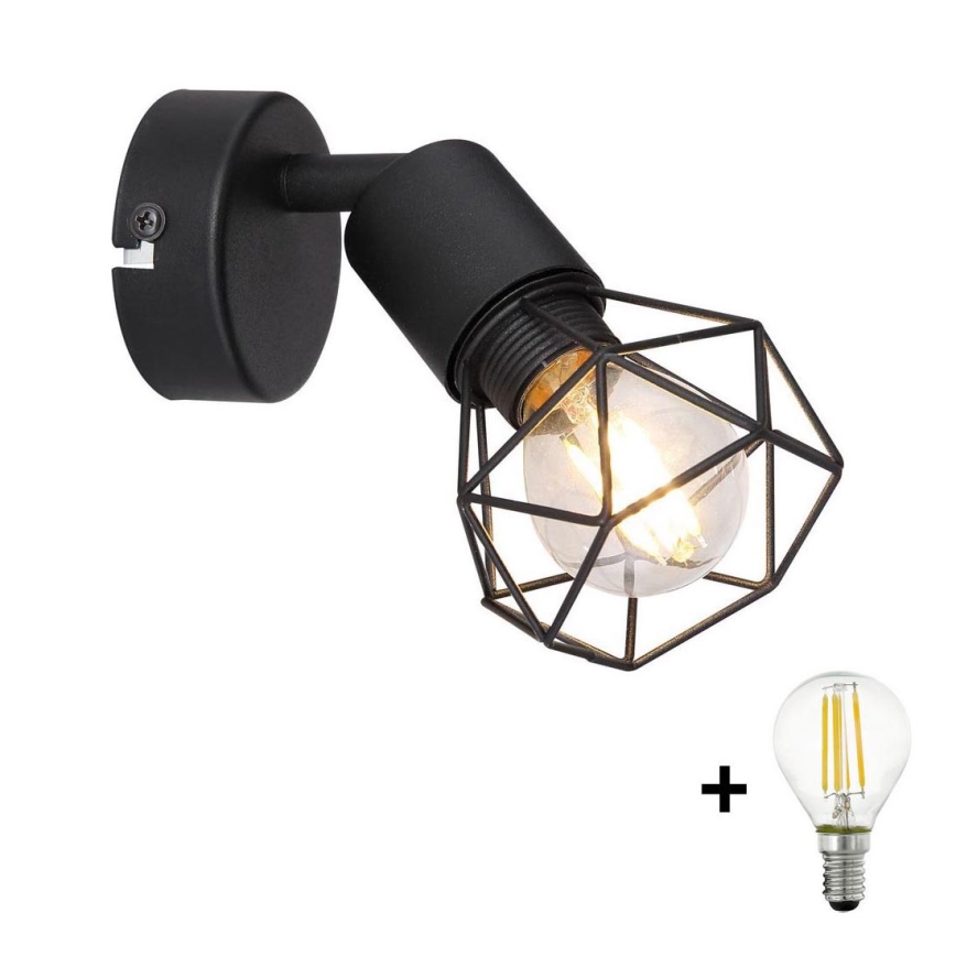 Globo - LED Kinkiet punktowy 1xE14/6W/230V czarny
