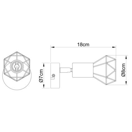 Globo - LED Kinkiet punktowy 1xE14/6W/230V czarny