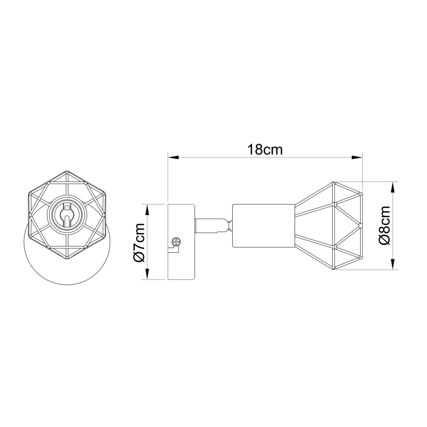 Globo - LED Kinkiet punktowy 1xE14/6W/230V czarny