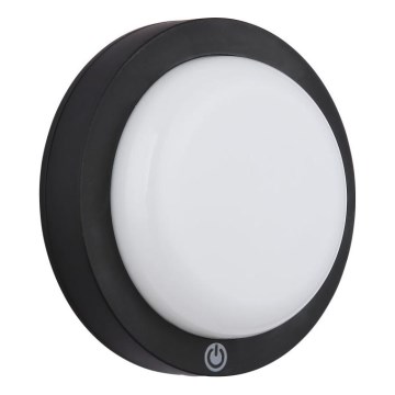 Globo - LED ładowalna dotykowa lampa ścienna LED/1,2W/3,7V śr. 15 cm 1800 mAh czarna