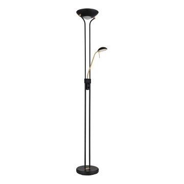 Globo - LED Lampa podłogowa ściemnialna LED/20W/230V + LED/5,5W 3000K czarna/złota