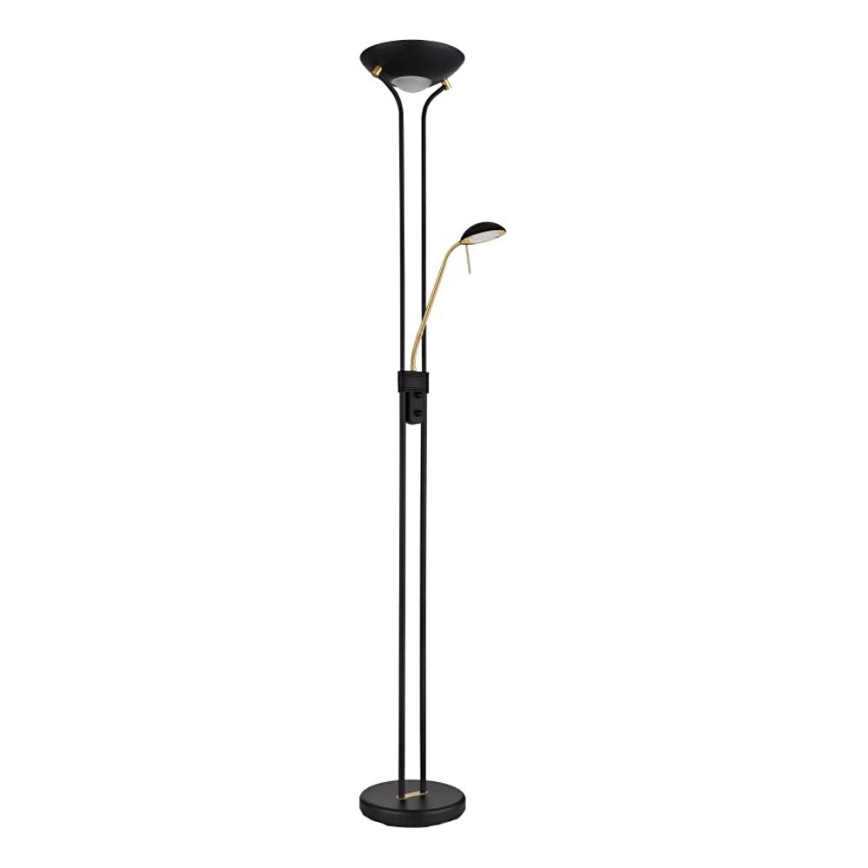Globo - LED Lampa podłogowa ściemnialna LED/20W/230V + LED/5,5W 3000K czarna/złota