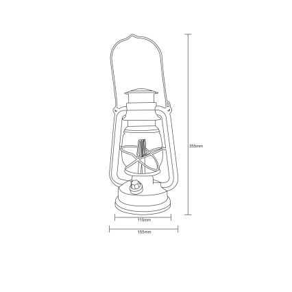 Globo - LED Latarnia dekoracyjna LED/0,5W/3xAA