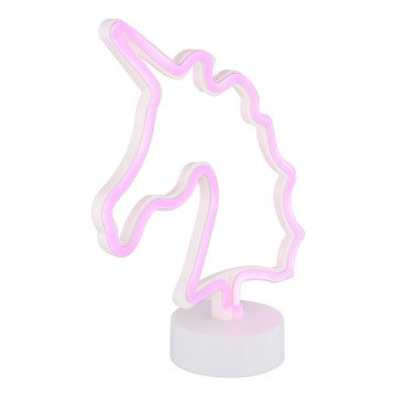 Globo - LED Neonowa dekoracja na stól LED/2W/3xAA jednorożec