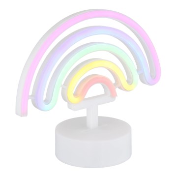 Globo - LED Neonowa dekoracja na stół LED/2W/3xAA tęcza