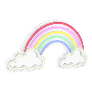 Globo - LED neonowa dekoracja ścienna LED/3W/USB tęcza