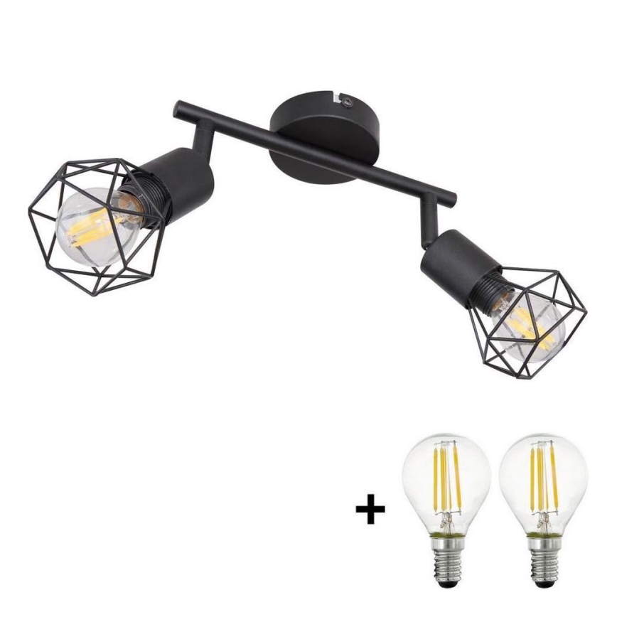 Globo - LED Oświetlenie punktowe 2xE14/6W/230V czarne