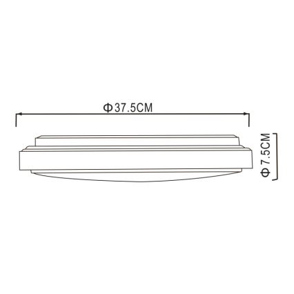 Globo - LED Plafon LED/24W/230V 3000/4000/6000K śr. 37,5 cm