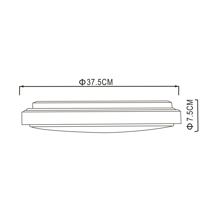 Globo - LED Plafon LED/24W/230V 3000/4000/6000K śr. 37,5 cm