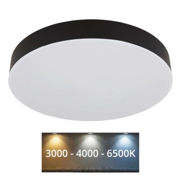 Globo - LED Plafon LED/24W/230V 3000K/4000K/6500K śr. 30 cm czarny
