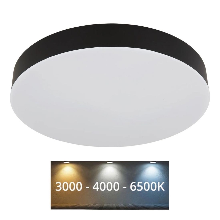 Globo - LED Plafon LED/24W/230V 3000K/4000K/6500K śr. 30 cm czarny