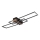 Globo - LED Plafon LED/40W/230V 3000K 25x100 cm czarny