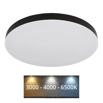 Globo - LED Plafon LED/50W/230V 3000K/4000K/6500K śr. 50 cm czarny
