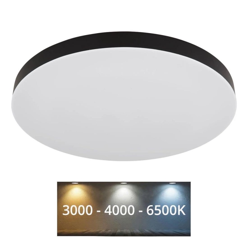 Globo - LED Plafon LED/50W/230V 3000K/4000K/6500K śr. 50 cm czarny