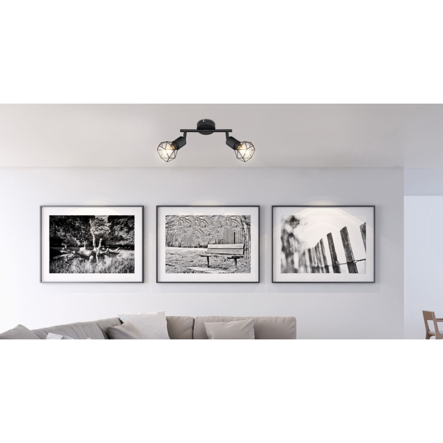 Globo - Oprawa punktowa LED 2xE14/6W/230V czarna
