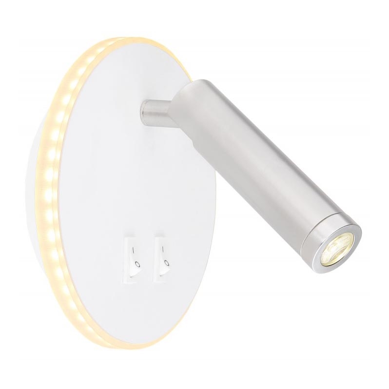 Globo - LED Reflektor ścienny LED/6W + LED/1W/230V
