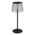 Globo - LED regulowana dotykowa lampa stołowa zewnętrzna LED/1,8W/5V IP44 1800 mAh czarna/dymna