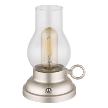 Globo - LED regulowana dotykowa lampka stołowa z ładowaniem LED/1W/3,7V 1200 mAh matowy chrom