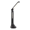 Globo - LED regulowana jasnością ładowalna lampa biurkowa z wyświetlaczem LED/4W/230V 2200 mAh czarna