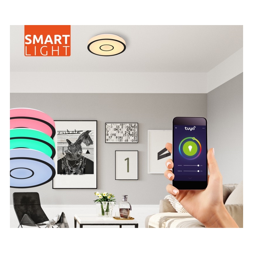 Globo - LED RGB Ściemnialne oświetlenie łazienkowe LED/30W/230V IP44 Wi-Fi Tuya + pilot zdalnego sterowania