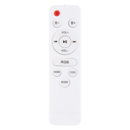 Globo - LED RGBW Ściemnialne oświetlenie łazienkowe z głośnikiem LED/18W/230V 3000-6500K IP44 + pilot zdalnego sterowania