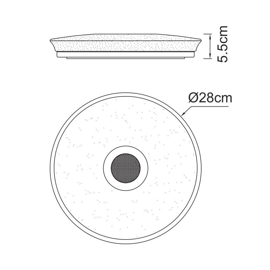 Globo - LED RGBW Ściemnialne oświetlenie łazienkowe z głośnikiem LED/18W/230V 3000-6500K IP44 + pilot zdalnego sterowania