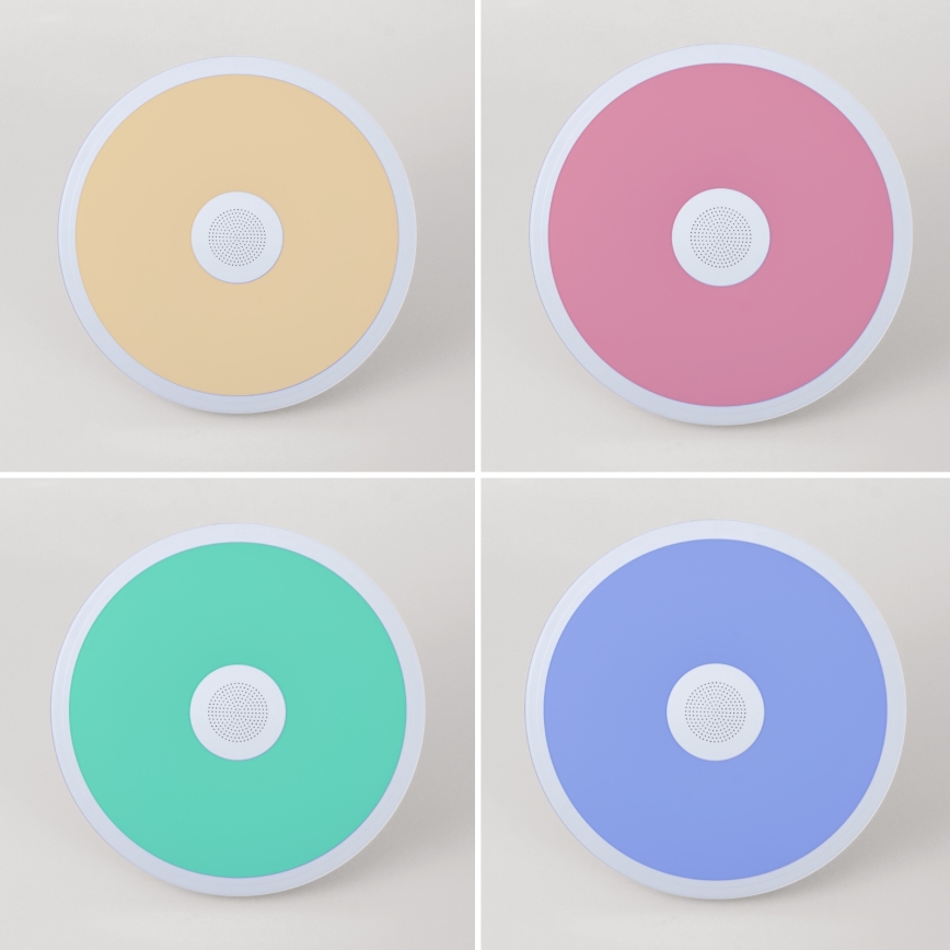 Globo - LED RGBW Ściemnialne oświetlenie łazienkowe z głośnikiem LED/18W/230V 3000-6500K IP44 + pilot zdalnego sterowania