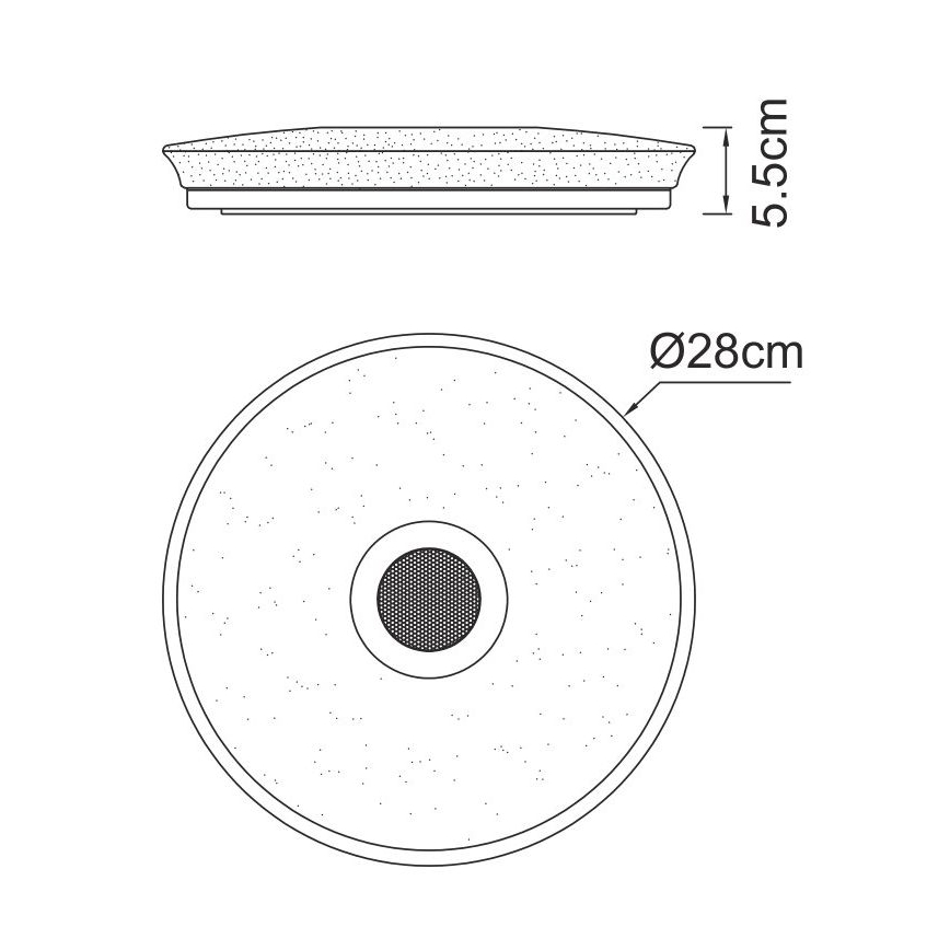 Globo - LED RGBW Ściemnialne oświetlenie łazienkowe z głośnikiem LED/18W/230V 3000-6500K IP44 + pilot zdalnego sterowania