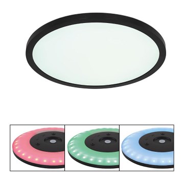 Globo - LED RGB Plafon łazienkowy ściemnialny LED/18W/230V 3000-6000K + pilot zdalnego sterowania IP44 czarny
