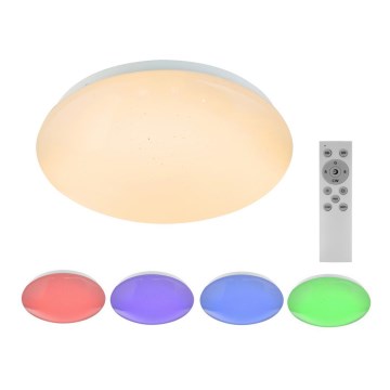 Globo - LED RGB ściemnialna lampa sufitowa LED/12W/230V + LED/3W + pilot zdalnego sterowania