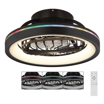 Globo - LED RGB Ściemnialny sufitowy wentylator LED/40W/230V 2700-6500K + zdalne sterowanie
