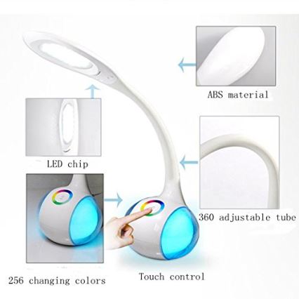 Globo 58279 - LED lampa stołowa TARRON 1xLED/5W + 2xLED/0,1W