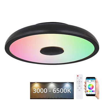 Globo - LED RGBW Ściemnialne oświetlenie łazienkowe z głośnikiem LED/18W/230V 3000-6500K IP44 + pilot zdalnego sterowania