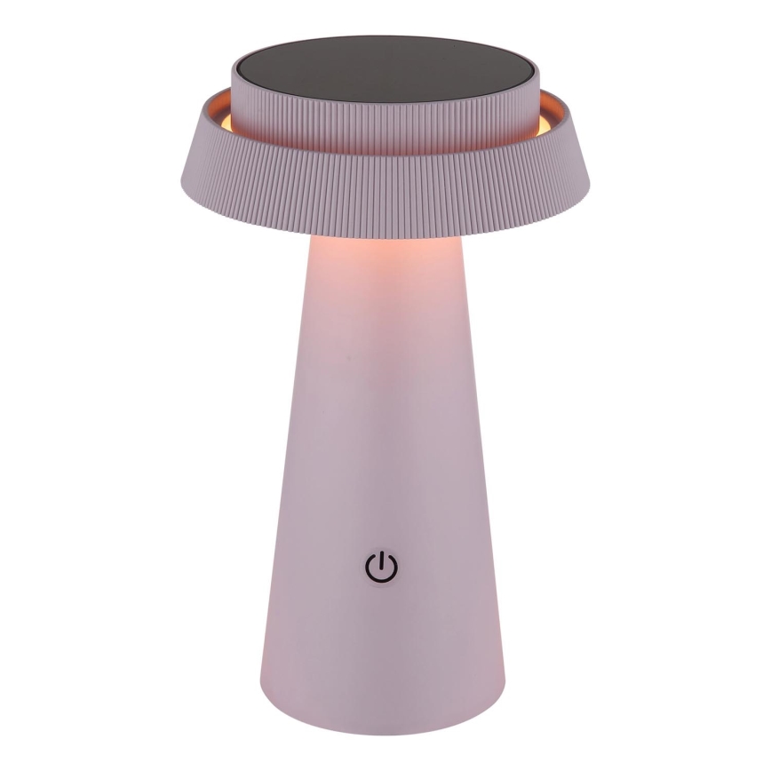 Globo - LED Ściemn. solarna dotykowa lampa LED/4W/3,7W IP54 różowe