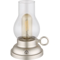 Globo - LED Ściemnialna akumulatorowa dotykowa lampa stołowa LED/1W/3,7V 1200 mAh matowy chrom