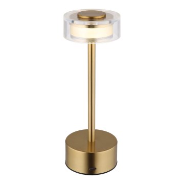 Globo - LED Ściemnialna akumulatorowa dotykowa lampka stołowa LED/2,5W/3,7V 2700/4000/6500K 1800mAh mosiądz