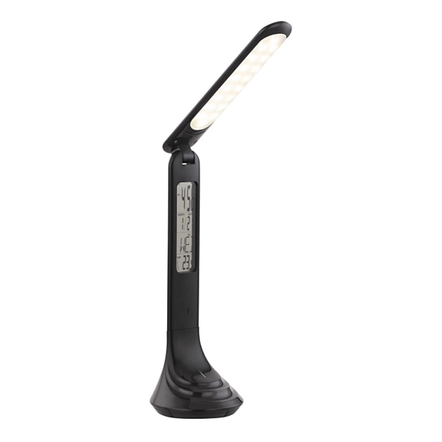 Globo - LED Ściemnialna akumulatorowa lampa stołowa z wyświetlaczem LED/4W/230V 2200 mAh czarna