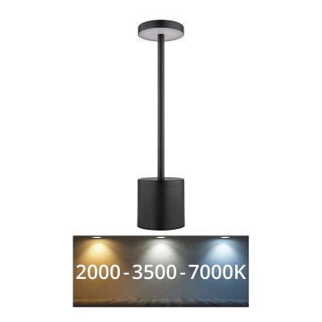 Globo - LED Ściemnialna dotykowa lampa stołowa LED/1,2W/3,7V 2000K/3500K/7000K 1200 mAh USB czarny