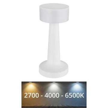 Globo - LED Ściemnialna dotykowa lampa stołowa LED/1W/3,7V 2700K/4000K/6500K 800 mAh USB biała