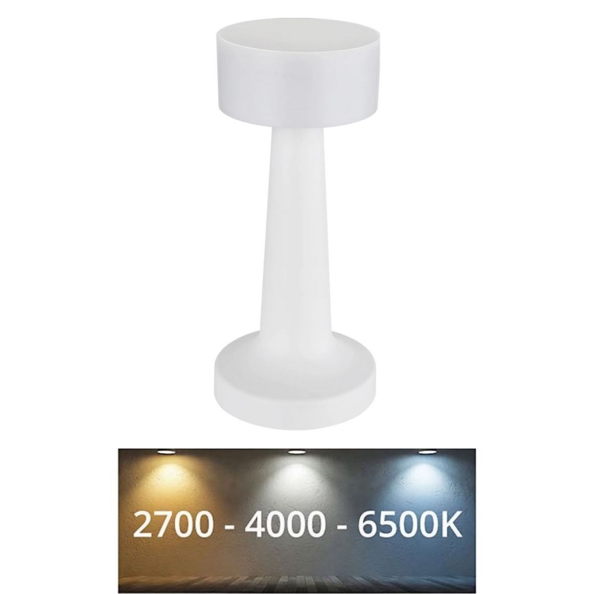 Globo - LED Ściemnialna dotykowa lampa stołowa LED/1W/3,7V 2700K/4000K/6500K 800 mAh USB biała