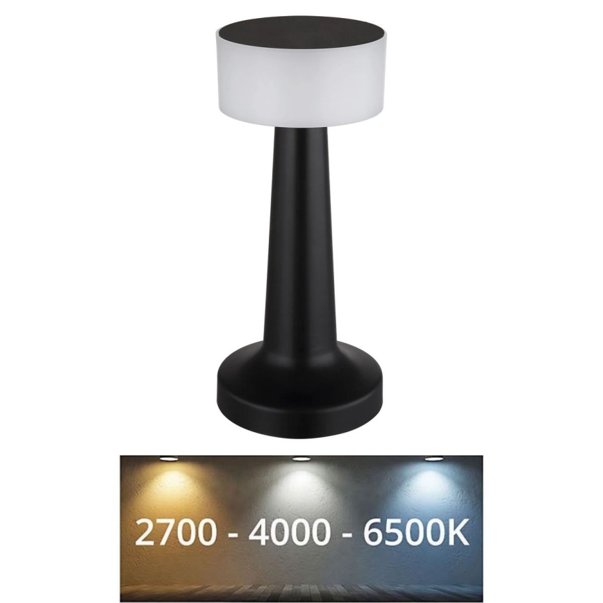 Globo - LED Ściemnialna dotykowa lampa stołowa LED/1W/3,7V 2700K/4000K/6500K 800 mAh USB czarna